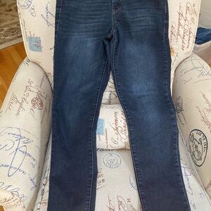 Women's Straight Leg Jeans - Dark Blue